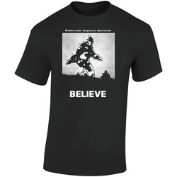 Psa Believe  Retro Graphic Unisex Soft Cotton Black T Shirt