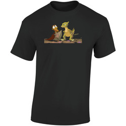 Land Before Time Ducky Movie Dinosaurs  Retro Graphic Unisex Soft Cotton Black T Shirt