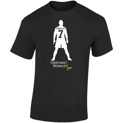 Cristiano Ronaldo Real Madrid Soccer  Retro Graphic Unisex Soft Cotton Black T Shirt