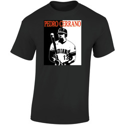 Pedro Cerrano Major League Movie  Retro Graphic Unisex Soft Cotton Black T Shirt