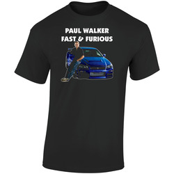 Paul Walker Fast Furious  Retro Graphic Unisex Soft Cotton Black T Shirt