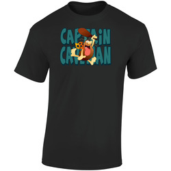 Captain Caveman Cartoon Classic Logo  Retro Graphic Unisex Soft Cotton Black T Shirt