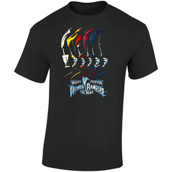 Power Rangers The Movie  Retro Graphic Unisex Soft Cotton Black T Shirt