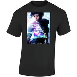 Ghost In The Shell Scarlett Johansson Anime Manga Movie  Retro Graphic Unisex Soft Cotton Black T Shirt