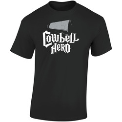 Cowbell Hero  Retro Graphic Unisex Soft Cotton Black T Shirt