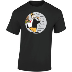 Wimpy  Retro Graphic Unisex Soft Cotton Black T Shirt