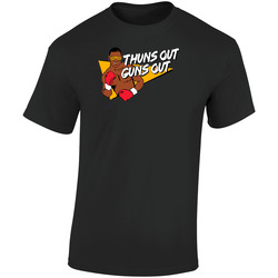 Mike Tyson Thuns Out Guns Out Suns Lisp Fighter Boxing Gloves Cartoon Funny  Retro Graphic Unisex Soft Cotton Black T Shirt
