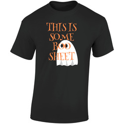 This Is Some Boo Sheet  Retro Graphic Unisex Soft Cotton Black T Shirt
