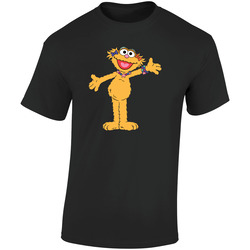 Zoe Sesame Street Parody  Retro Graphic Unisex Soft Cotton Black T Shirt