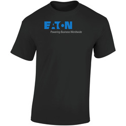 Eaton Corporation Industry Pig In  Retro Graphic Unisex Soft Cotton Black T Shirt