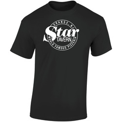 Star Tavern Pizza Restaurant Foodie Tour Brand Logo Fan  Retro Graphic Unisex Soft Cotton Black T Shirt