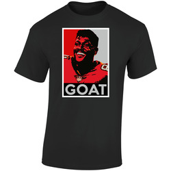 Antonio Brown Goat Hope Poster Tampa Bay Football Fan  Retro Graphic Unisex Soft Cotton Black T Shirt