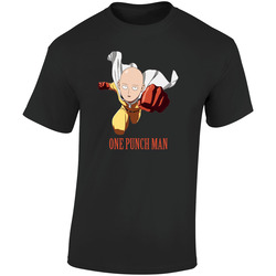 Saitama - One Punch Man  Retro Graphic Unisex Soft Cotton Black T Shirt