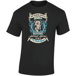 Pit Bull Mom  Retro Graphic Unisex Soft Cotton Black T Shirt