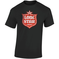 Lone Star Beer Cool Popular Food Drink Restaurant Brand Logo Gift  Retro Graphic Unisex Soft Cotton Black T Shirt