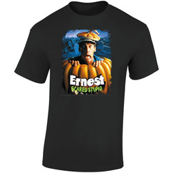 Ernest Scared Stupid Scary Movie Halloween  Retro Graphic Unisex Soft Cotton Black T Shirt