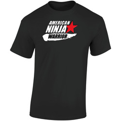 American Ninja Warrior Vintage  Retro Graphic Unisex Soft Cotton Black T Shirt