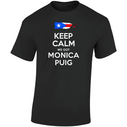 Keep Calm We Got Monica Puig Puerto Rico Tennis Olympics  Retro Graphic Unisex Soft Cotton Black T Shirt