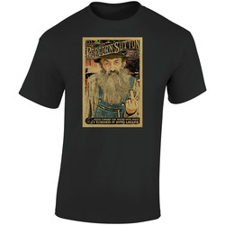 Popcorn Sutton Moonshine Hillbilly Liquor Distressed Look  Retro Graphic Unisex Soft Cotton Black T Shirt