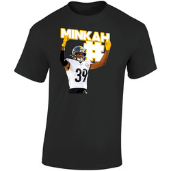 Minkah Fitzpatrick Cartoon 39 Pittsburgh Football  Retro Graphic Unisex Soft Cotton Black T Shirt