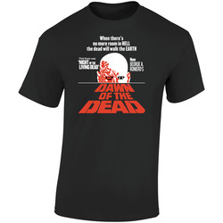George Romero Dawn Of The Dead 1978 Movie  Retro Graphic Unisex Soft Cotton Black T Shirt