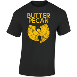 Butter Pecan Wu Tang Ice Cream Song Lyrics Fan  Retro Graphic Unisex Soft Cotton Black T Shirt
