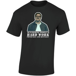 Mindhunter Ed Kemper Butchering People Is Hard Work Netflix Original Fan  Retro Graphic Unisex Soft Cotton Black T Shirt