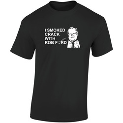 Rob Ford Crack  Retro Graphic Unisex Soft Cotton Black T Shirt