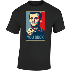 Bill Murray You Suck  Retro Graphic Unisex Soft Cotton Black T Shirt