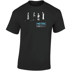 Metric Pop Music Band  Retro Graphic Unisex Soft Cotton Black T Shirt