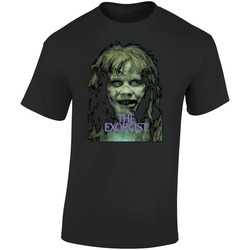 Exorcist Movie Horror  Retro Graphic Unisex Soft Cotton Black T Shirt