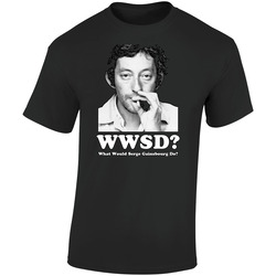 Serge Gainsbourg Serg Wwjd  Retro Graphic Unisex Soft Cotton Black T Shirt