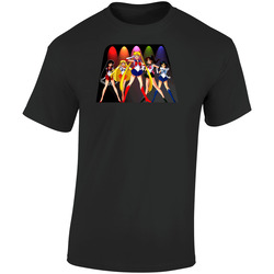 Sailor Moon Cartoon Anime Black  Retro Graphic Unisex Soft Cotton Black T Shirt