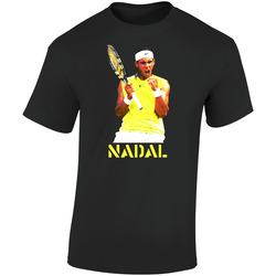 Rafael Nadal Tennis Player  Retro Graphic Unisex Soft Cotton Black T Shirt