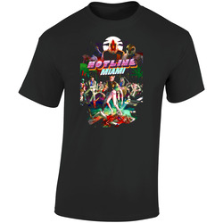 Hotline Miami 80s Retro Indie Pc Game Cool  Retro Graphic Unisex Soft Cotton Black T Shirt