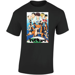 Haikyuu Anime Tv Show  Cool Fan  Retro Graphic Unisex Soft Cotton Black T Shirt