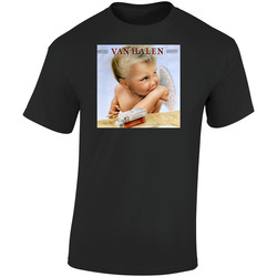Baby Angel Van Halen Album  Retro Graphic Unisex Soft Cotton Black T Shirt