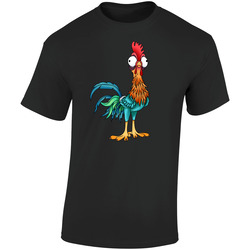 Hei-hei Moana Cock Roster Funny  Retro Graphic Unisex Soft Cotton Black T Shirt