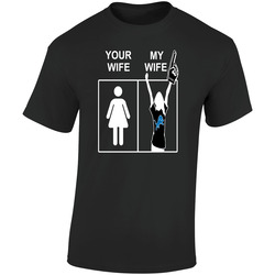 Detroit Lions T Shirt Sports Football Tee Your Wife My Wife Funny Sporting Unisex Apparel  Retro Graphic Unisex Soft Cotton Black T Shirt
