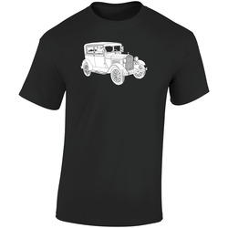 1928 Ford Model A  Retro Graphic Unisex Soft Cotton Black T Shirt