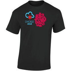 Lollapalooza 2018 Chicago Music Festival  Retro Graphic Unisex Soft Cotton Black T Shirt