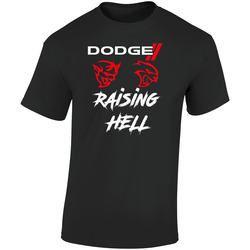 Dodge Hellcat Demon Logo Raising Hell Cool Fate Of Furious Car  Retro Graphic Unisex Soft Cotton Black T Shirt