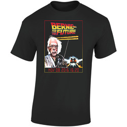 Bernie Sanders Back To The Future Funny Graphic T Shirt Parody 2016 American Election Apparel  Retro Graphic Unisex Soft Cotton Black T Shirt