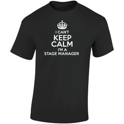 I Cant Keep Calm Im A Stage Manager Occupations  Retro Graphic Unisex Soft Cotton Black T Shirt
