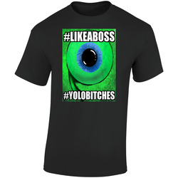 Jack Septic Eye Like A Boss Yolo Youtuber  Retro Graphic Unisex Soft Cotton Black T Shirt