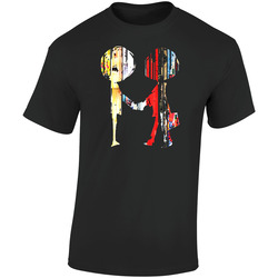 Radio And Man  Retro Graphic Unisex Soft Cotton Black T Shirt