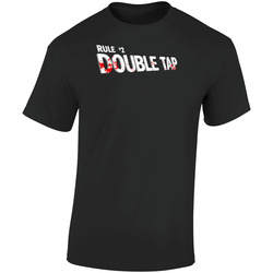 Rule #2 Double Tap Zombieland Movie Quote Fan  Retro Graphic Unisex Soft Cotton Black T Shirt