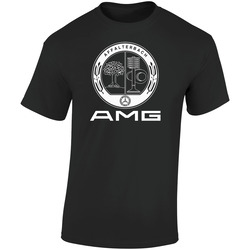 Amg2  Retro Graphic Unisex Soft Cotton Black T Shirt