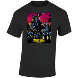Streets Of Fire Movie Poster Lane Pare  Retro Graphic Unisex Soft Cotton Black T Shirt