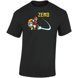 Megaman Video Game Zero Reploid  Retro Graphic Unisex Soft Cotton Black T Shirt